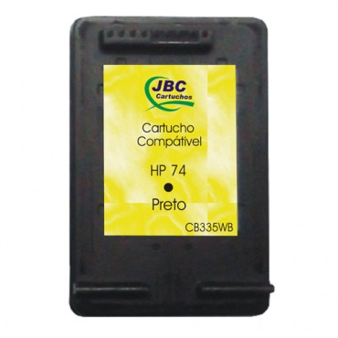 Cartucho Compatível HP 74 preto - 6ml - CX 01 UN