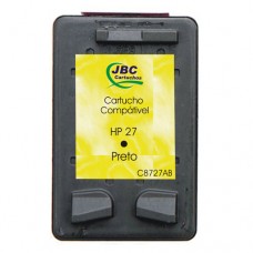 Cartucho Compatível HP 27 preto - 20ml - CX 01 UN