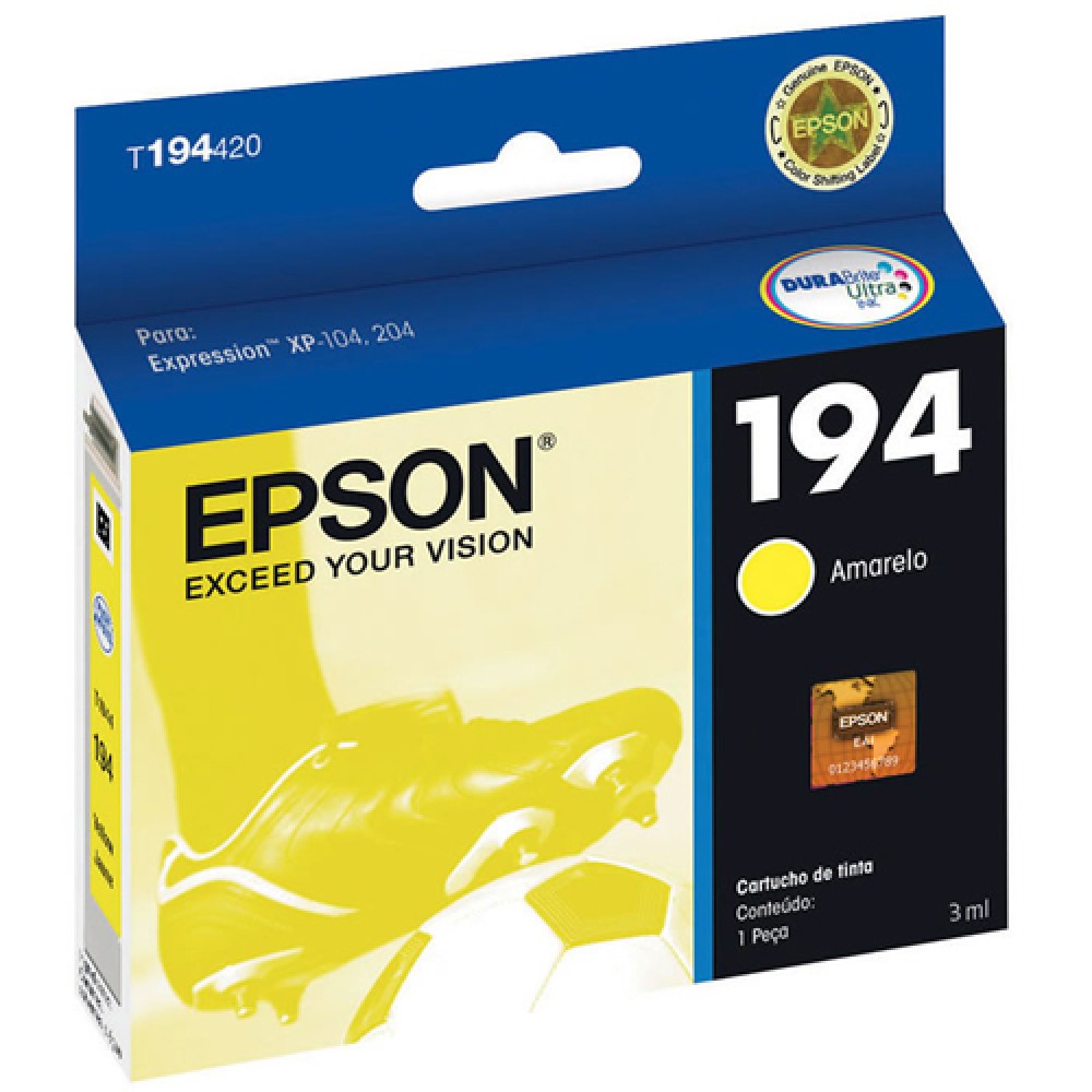 Cartucho Original Epson T194420 amarelo CX 01 UN