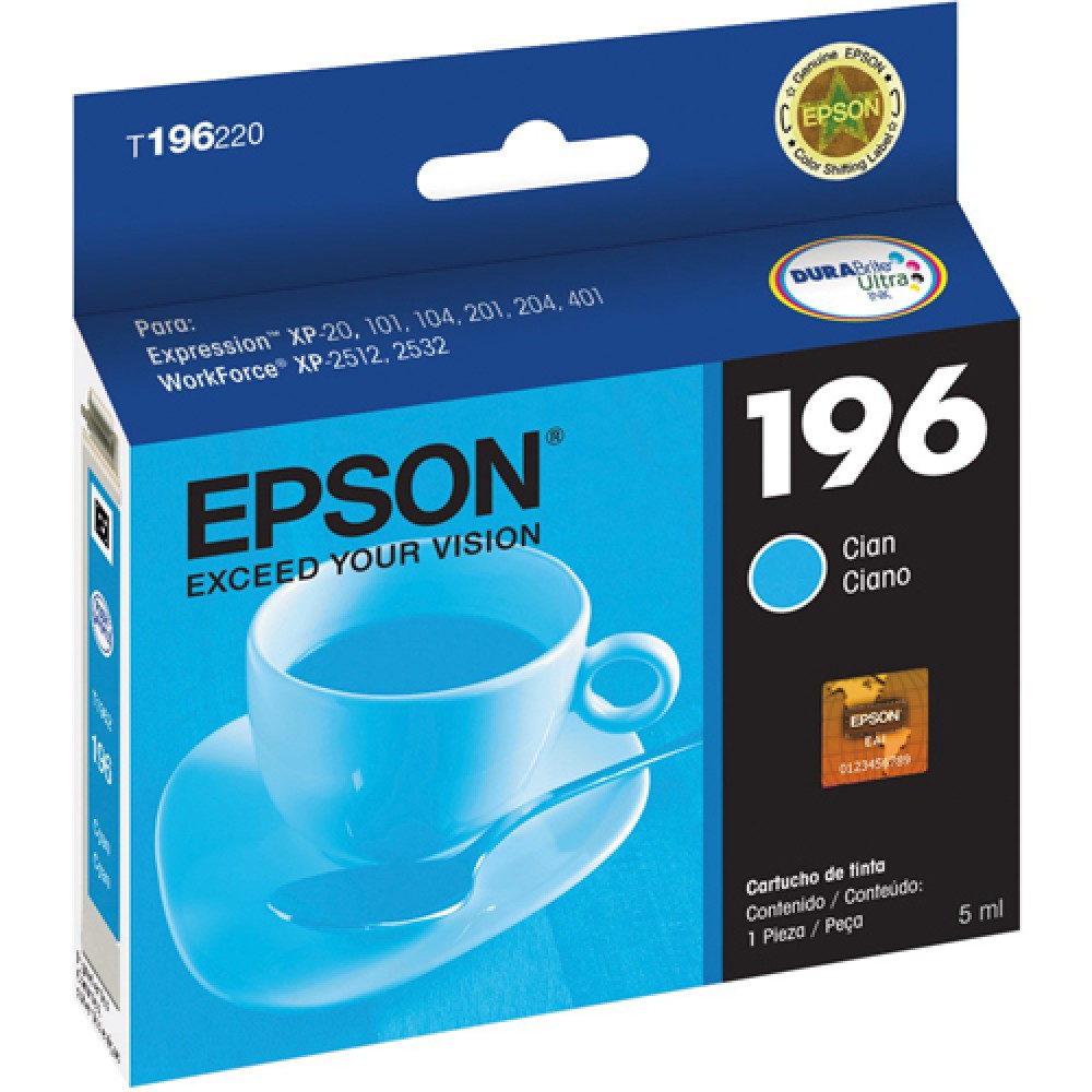 Cartucho Original Epson T196220 ciano CX 01 UN