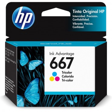 Cartucho Original HP 667 colorido - 2ml - CX 01 UN