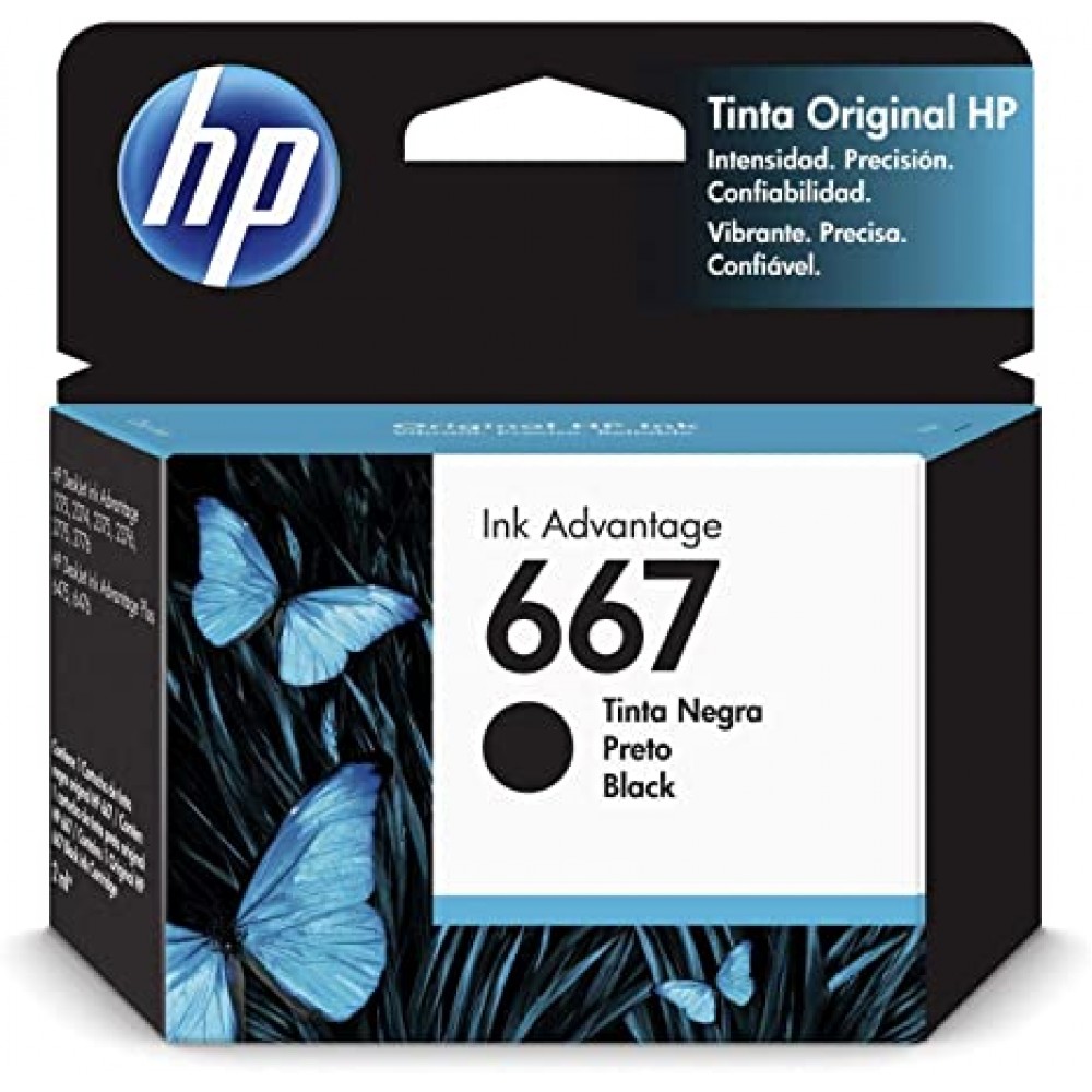 Cartucho Original HP 667 preto - 2ml - CX 01 UN