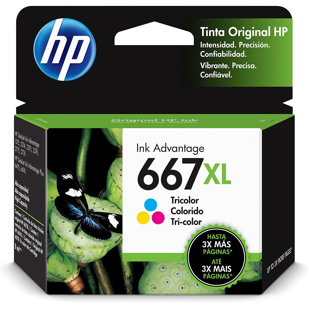 Cartucho Original HP 667XL colorido - 8ml - CX 01 UN