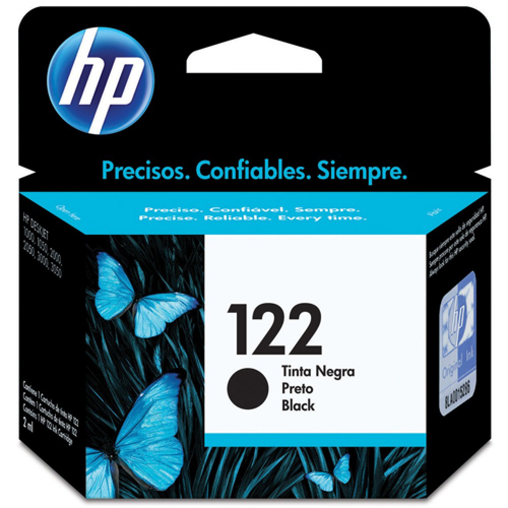 Cartucho Original HP 122 preto - 2ml - CX 01 UN