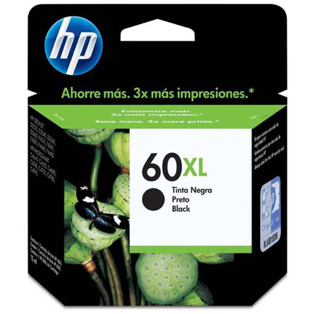 Cartucho Original HP 60XL preto - 13,5ml - CX 01 UN