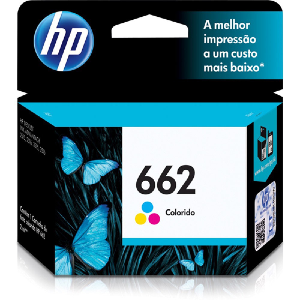 Cartucho Original HP 662 colorido - 2ml - CX 01 UN