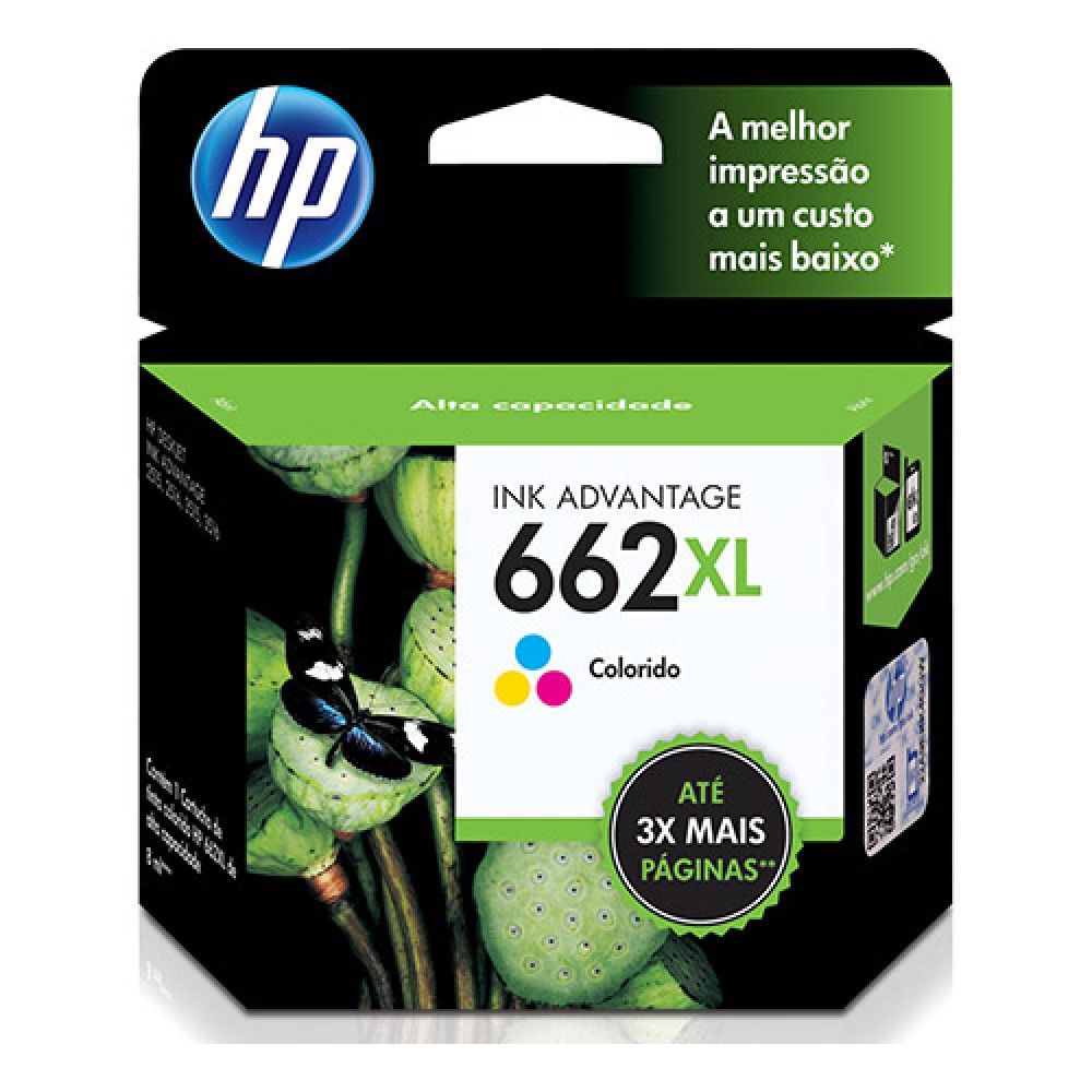 Cartucho Original HP 662XL colorido - 8ml - CX 01 UN