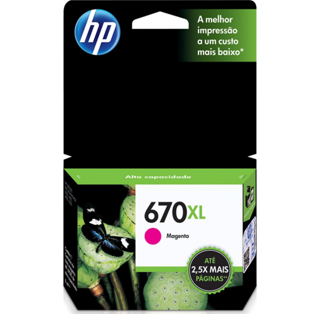 Cartucho Original HP 670XL magenta - 8ml - CX 01 UN