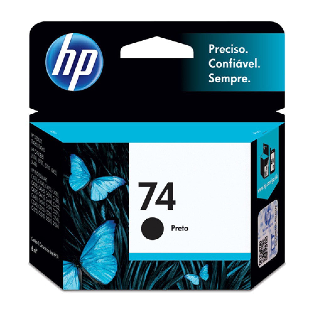 Cartucho Original HP 74 preto - 6ml - CX 01 UN