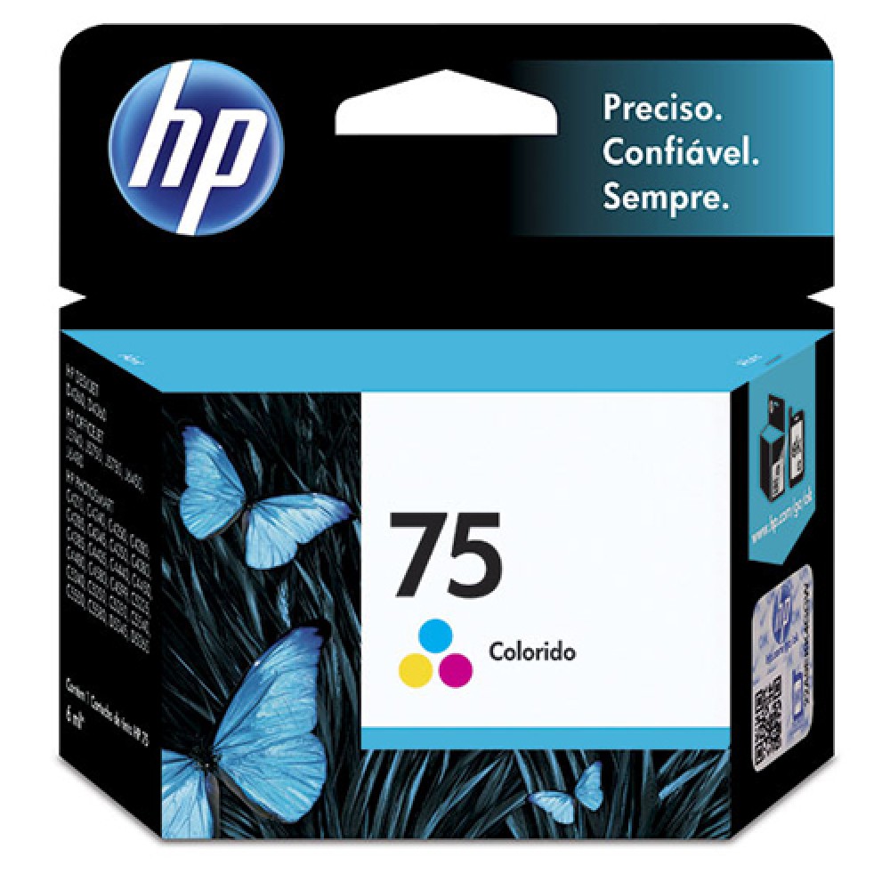 Cartucho Original HP 75 colorido - 6ml - CX 01 UN